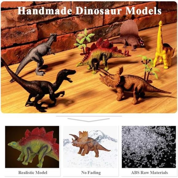 Dinosaur Train Toys for Kids 3 4 5 6 7 Years, Longer Track, 6 Realistic Jurassic - Picture 5 of 6